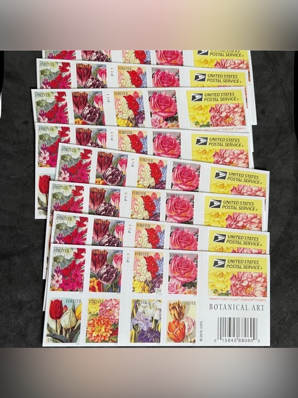 8 booklets USPS Botanical Art Forever Stamps - 160 total